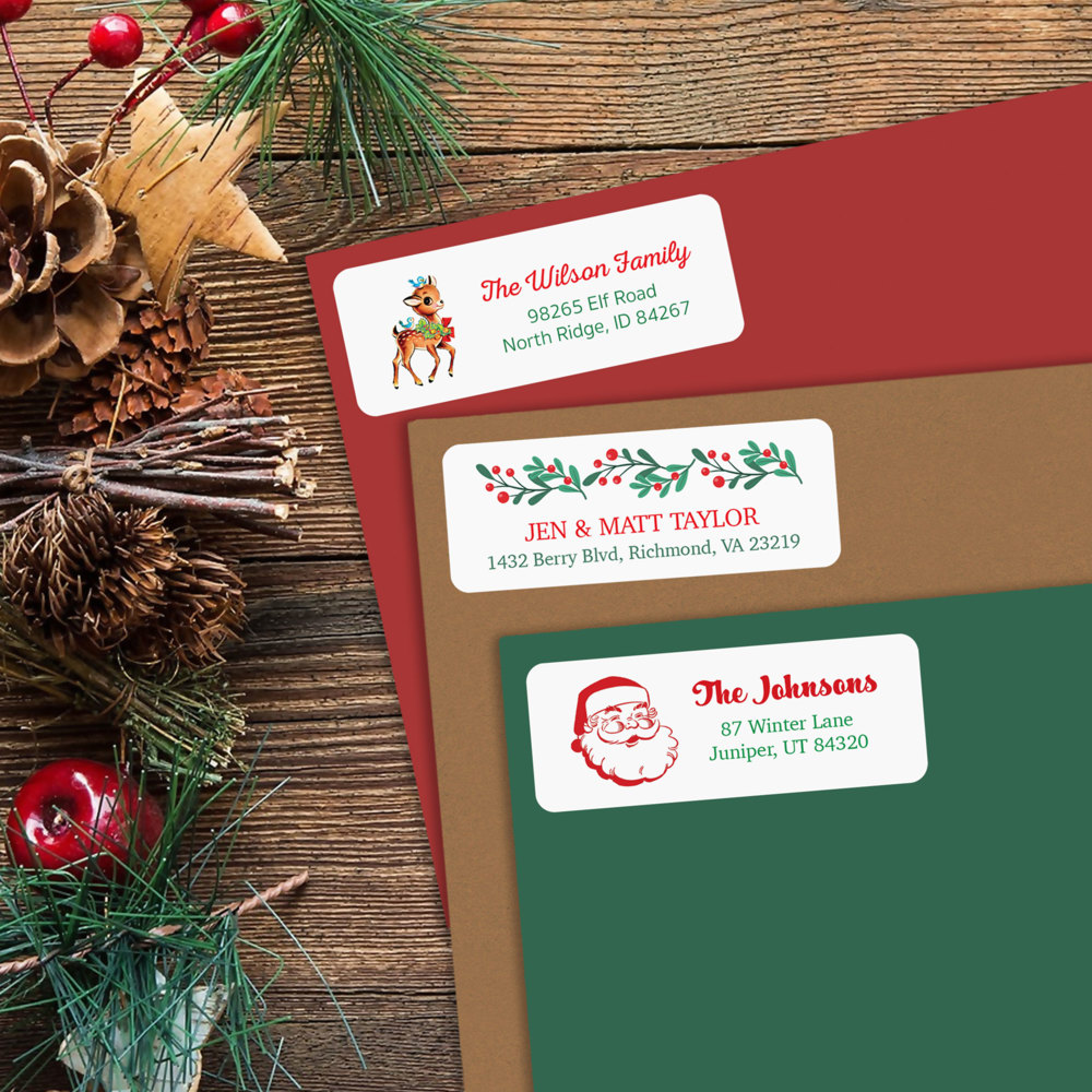 Personalized Christmas Address Labels | Set of 60