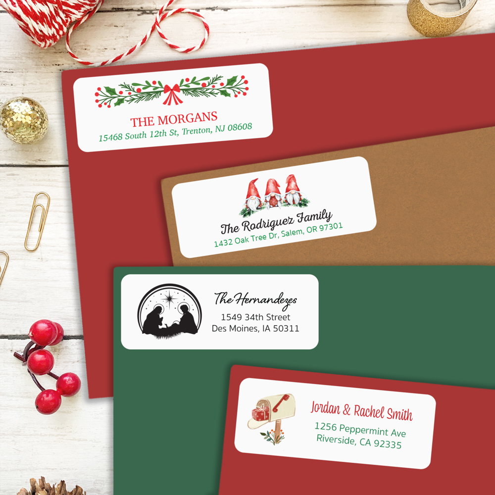 Personalized Christmas Address Labels | Set of 60