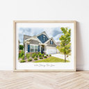  Digital Watercolor House Portrait | Art Print | Custom Home Portrait | Personalized Gift | Free Shipping