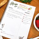  Recipe Journal | Watercolor Lemons Blank Cookbook | Recipe Notebook