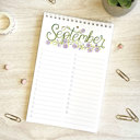  Watercolor Perpetual Calendar | Birth Month Flower Illustrations | Floral Birthday Calendar | Free Shipping