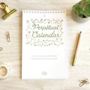  Watercolor Perpetual Calendar | Birth Month Flower Illustrations | Floral Birthday Calendar | Free Shipping