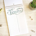  Watercolor Perpetual Calendar | Birth Month Flower Illustrations | Floral Birthday Calendar | Free Shipping
