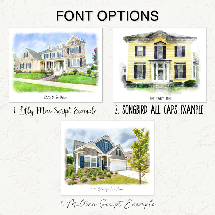 Digital Watercolor House Portrait | Art Print | Custom Home Portrait | Personalized Gift | Free Shipping