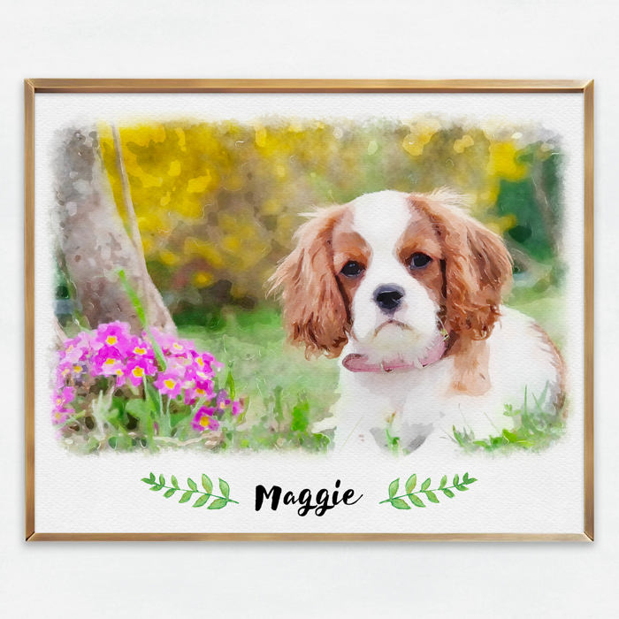 Digital Watercolor Pet Portrait | Art Print | Personalized Gift | Free Shipping