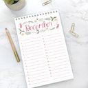  Watercolor Perpetual Calendar | Botanical Birthday Calendar | Hand Painted Illustrations  | Free Shipping