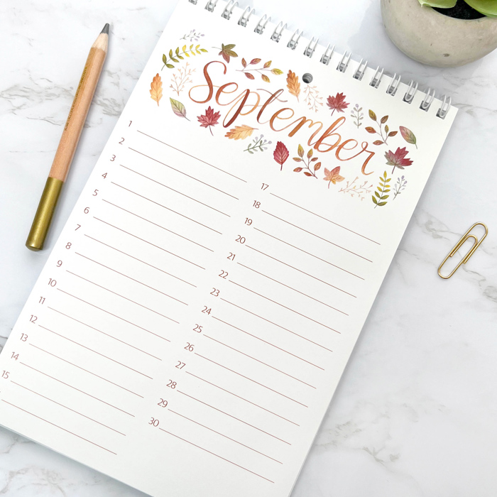 Watercolor Perpetual Calendar | Botanical Birthday Calendar | Hand Painted Illustrations  | Free Shipping