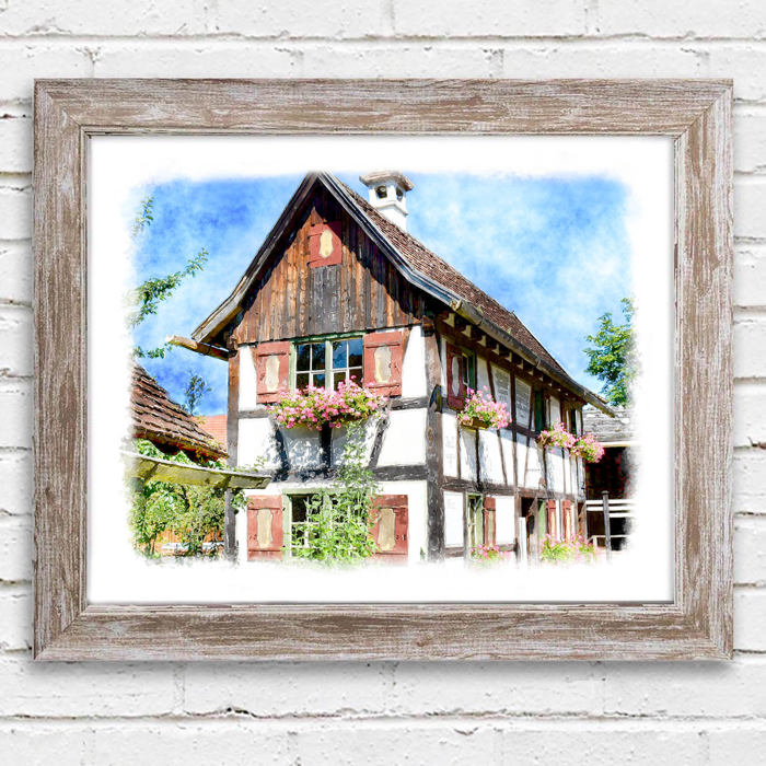 Digital Watercolor House Portrait | Art Print | Custom Home Portrait | Personalized Gift | Free Shipping