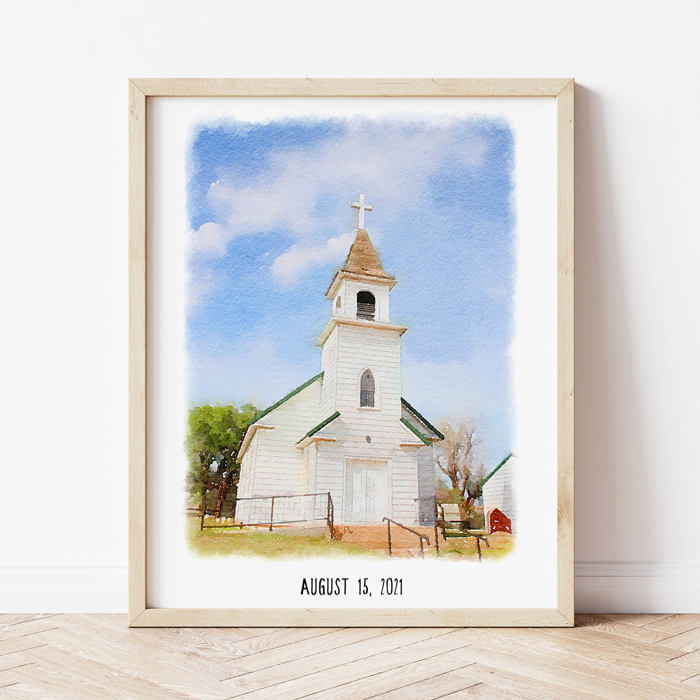 Digital Watercolor House Portrait | Art Print | Custom Home Portrait | Personalized Gift | Free Shipping