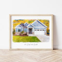  Digital Watercolor House Portrait | Art Print | Custom Home Portrait | Personalized Gift | Free Shipping