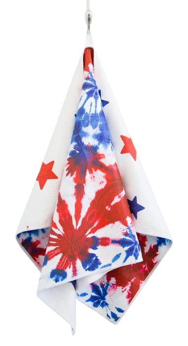 American Tie Dye Waffle Hand Towel
