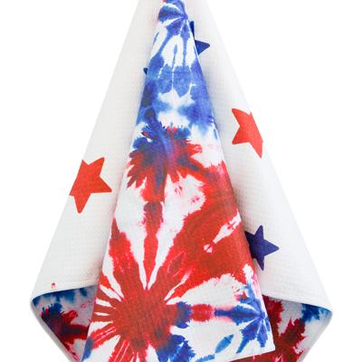 American Tie Dye Waffle Hand Towel