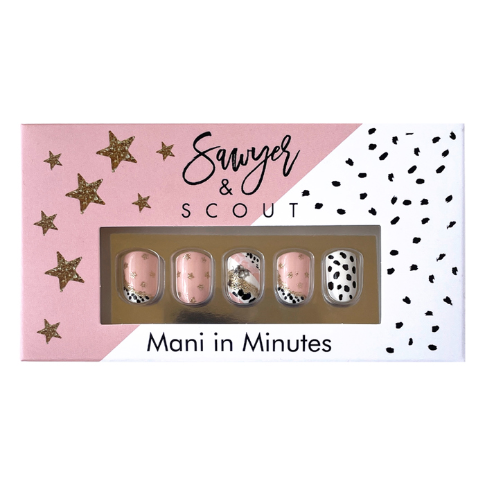 24 pcs Born to Shine Press On Nails Short Square