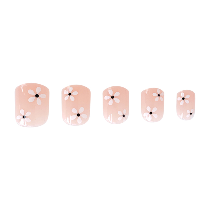 24 pcs Cover Me in Daisies Press On Nails Short Square