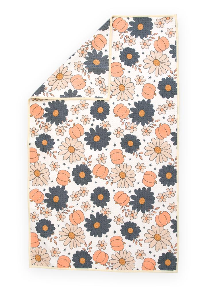 Fall Floral Waffle Hand Towel