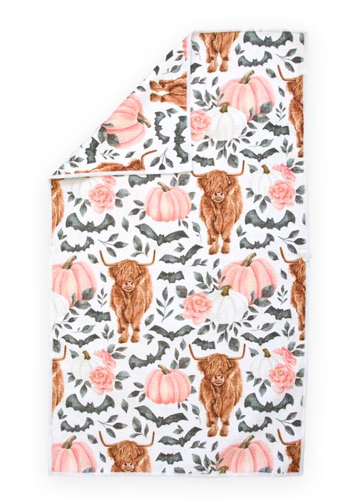 Haunted Highland Waffle Hand Towel