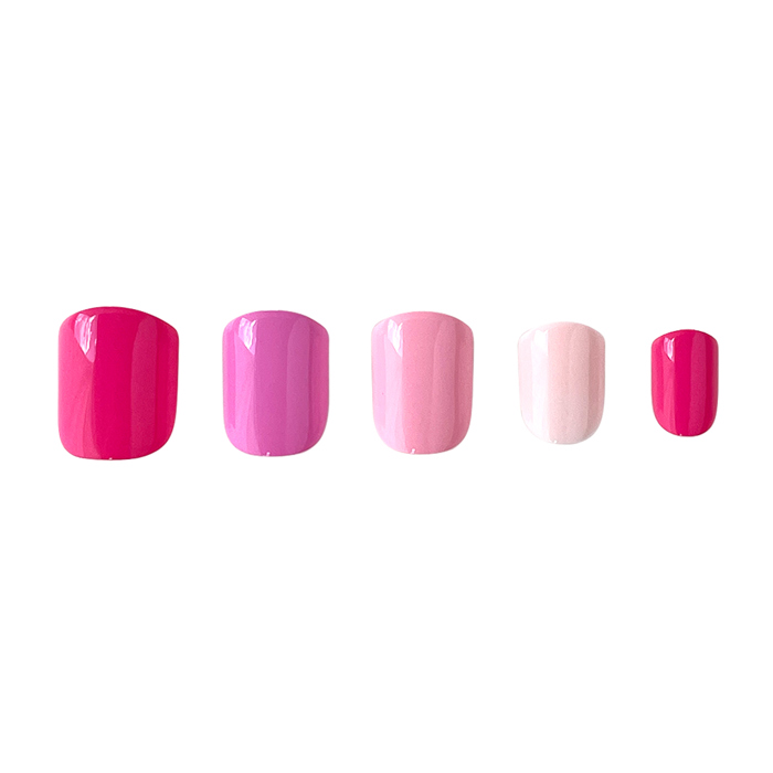 24 pcs On Wednesdays We Wear Pink Press On Nails short square