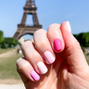 24 pcs On Wednesdays We Wear Pink Press On Nails short square