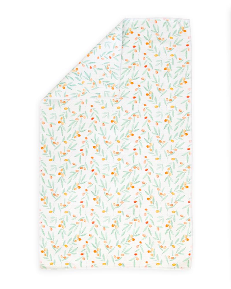 Orange Berries Waffle Hand Towel