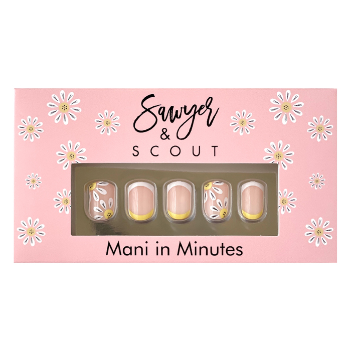 24 pcs Petal to the Metal Press On Nails short square