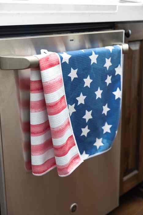 Stars and Stripes Waffle Hand Towel