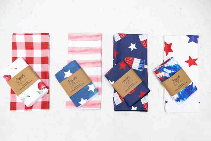 Patriotic Pop Waffle Hand Towel