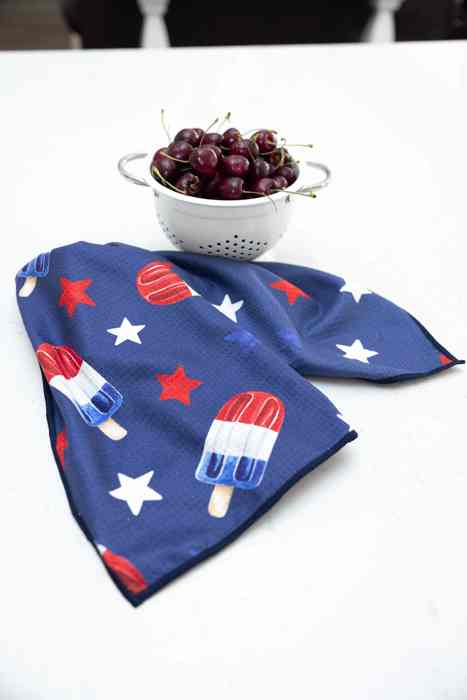 Patriotic Pop Waffle Hand Towel