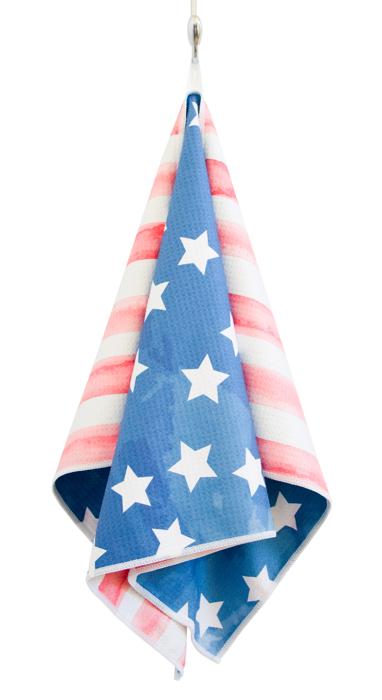 Stars and Stripes Waffle Hand Towel