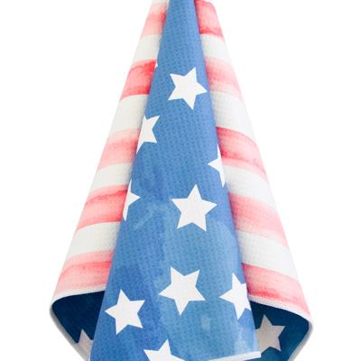 Stars and Stripes Waffle Hand Towel