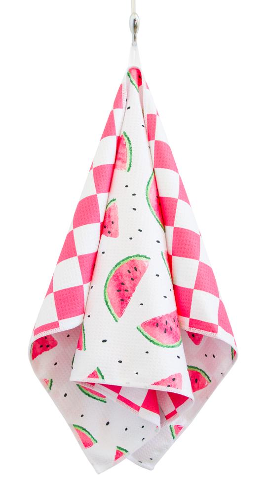 Sweet Watermelon Waffle Hand Towel