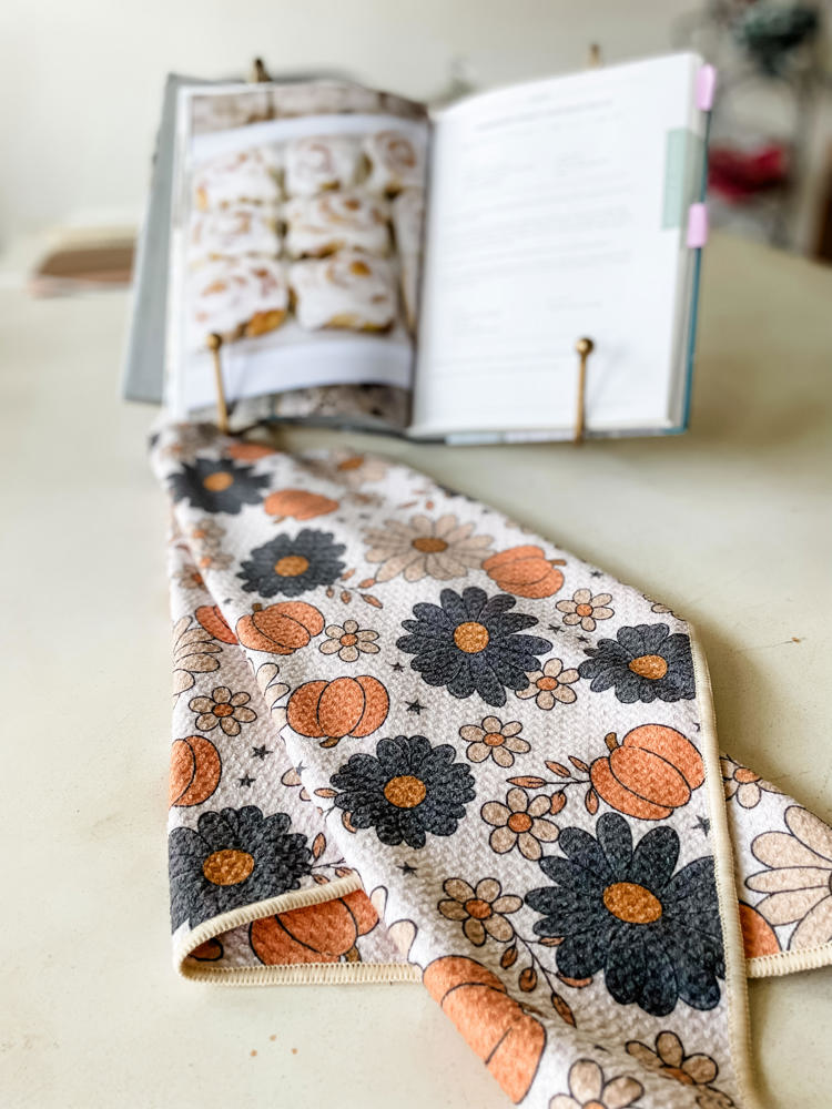 Fall Floral Waffle Hand Towel