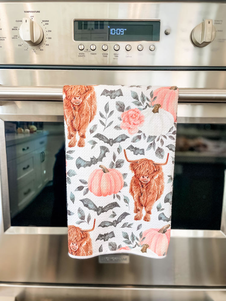 Haunted Highland Waffle Hand Towel