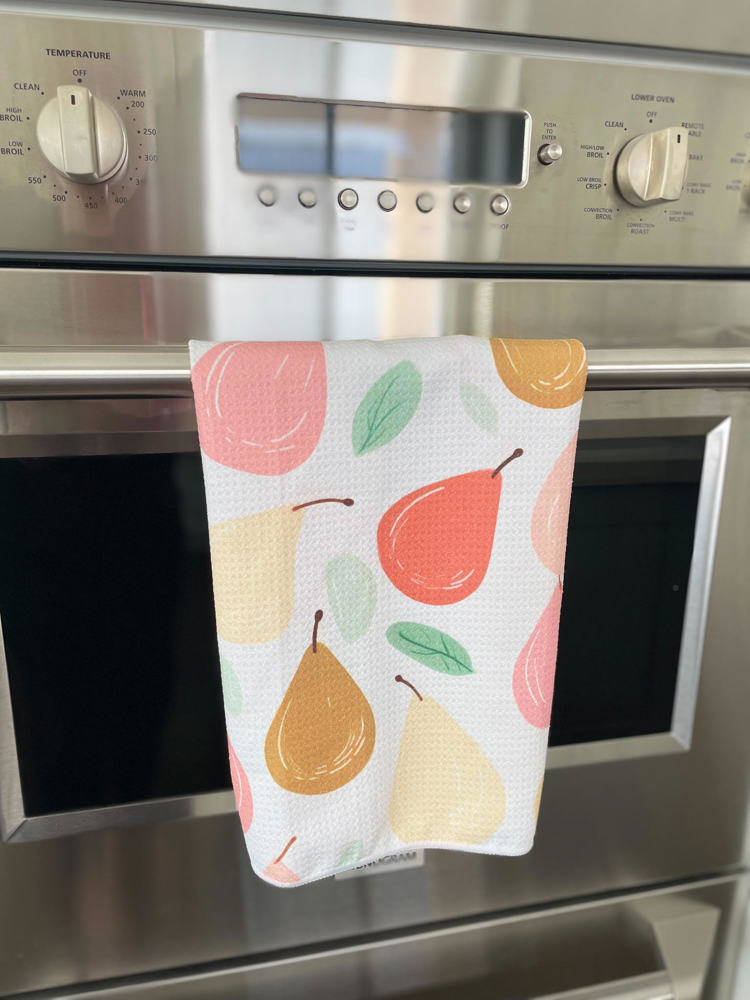 Pear-adise Waffle Hand Towel