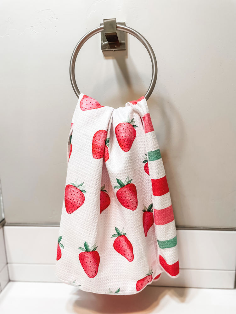 Strawberry Fields Waffle Hand Towel