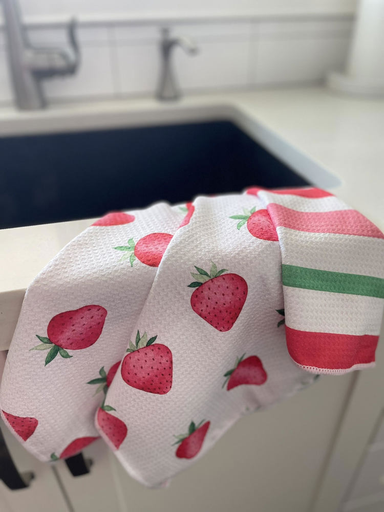 Strawberry Fields Waffle Hand Towel