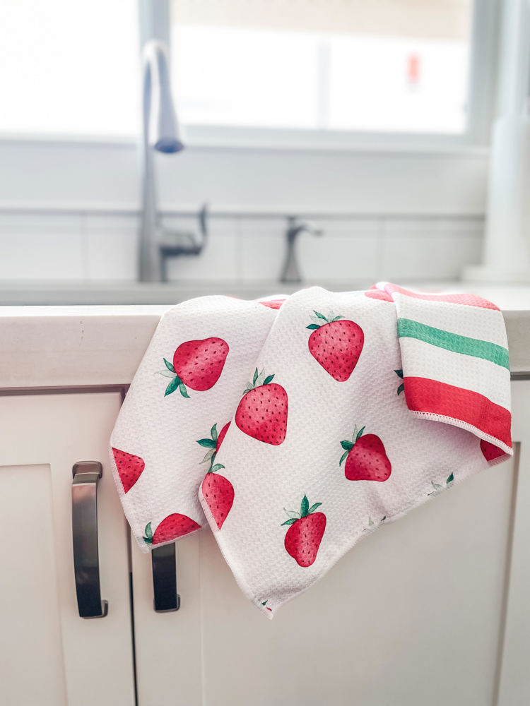 Strawberry Fields Waffle Hand Towel