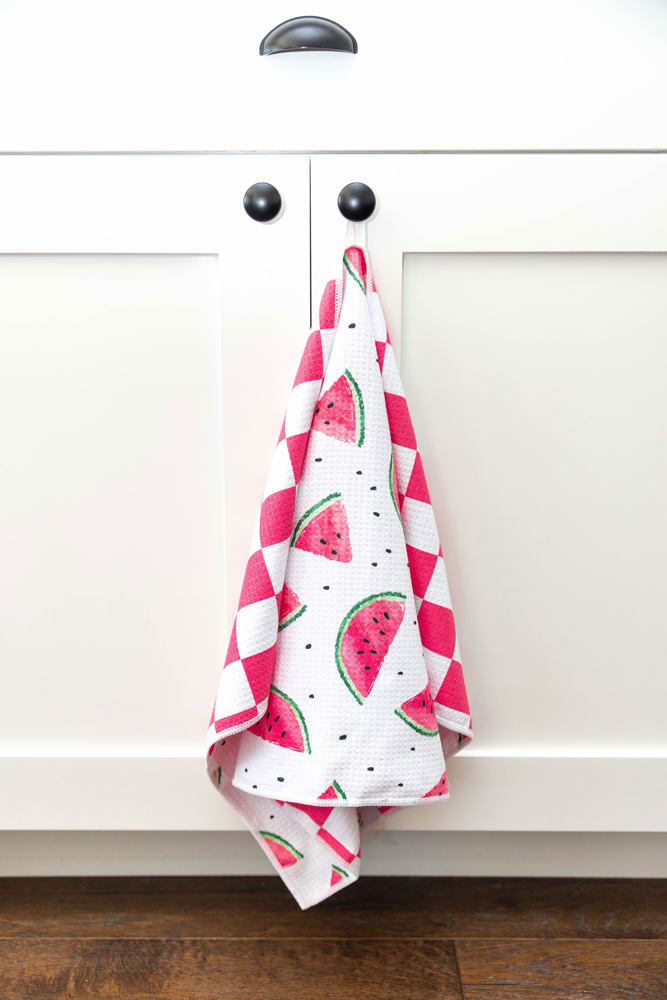 Sweet Watermelon Waffle Hand Towel