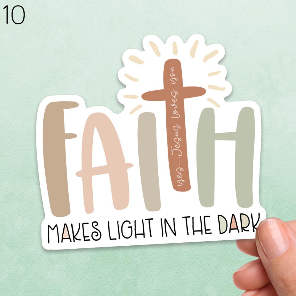 Assorted Faith Laptop Water Bottle Car Waterproof Vinyl Stickers