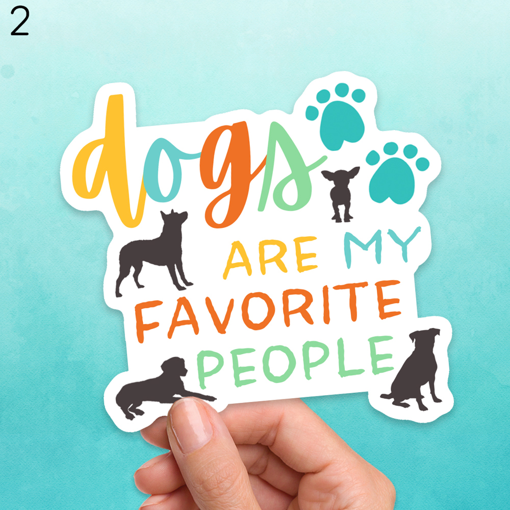 Assorted Dog Waterproof Laptop Stickers