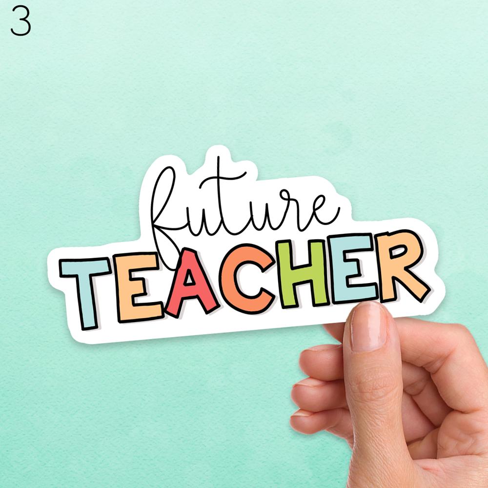 Assorted Teacher Laptop Vinyl Stickers