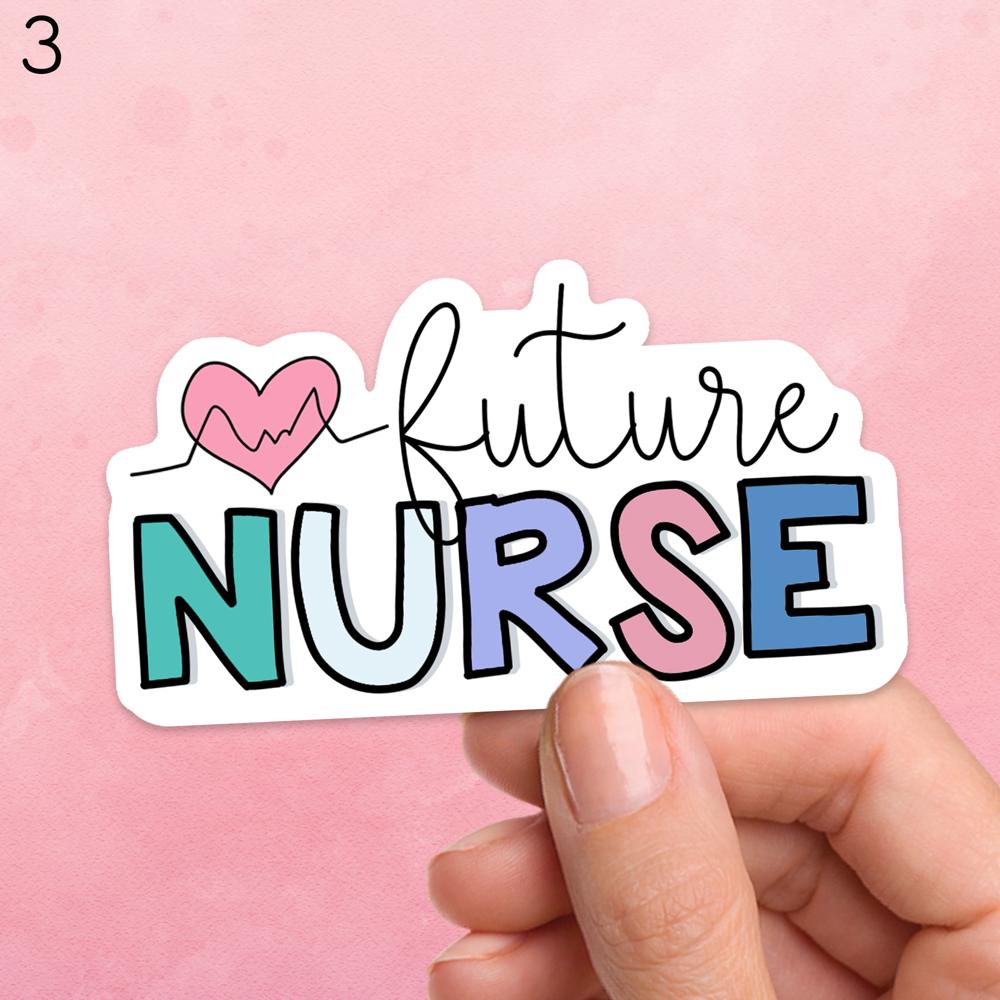 Nurse Water Bottle Laptop Vinyl Stickers