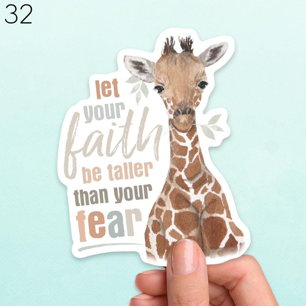 Assorted Faith Laptop Water Bottle Car Waterproof Vinyl Stickers