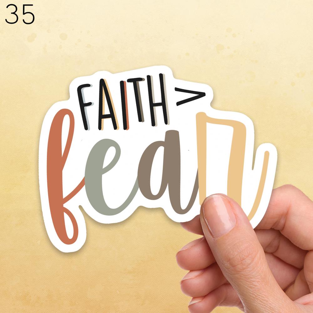 Assorted Faith Laptop Water Bottle Car Waterproof Vinyl Stickers