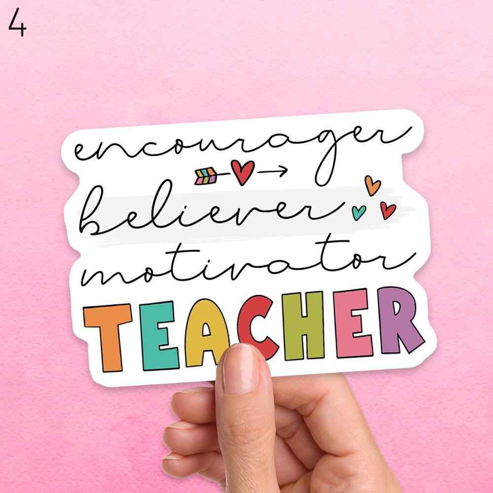 Assorted Teacher Laptop Vinyl Stickers