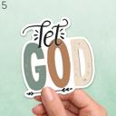 5 Let God  Assorted Faith Laptop Water Bottle Car Waterproof Vinyl Stickers