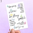 7 - Positive Butterfly Sayings Mini Vinyl Waterproof Stickers Assorted