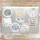  Assorted Faith Laptop Water Bottle Car Waterproof Vinyl Stickers