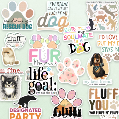 Dog/Cat Waterproof Vinyl Stickers