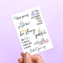  Mini Vinyl Stickers Positive Message Butterflies