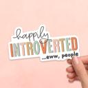  Introvert Laptop Water Bottle Vinyl Stickers Assorted